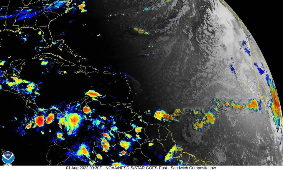 Tropical conditions Aug. 1, 2022.