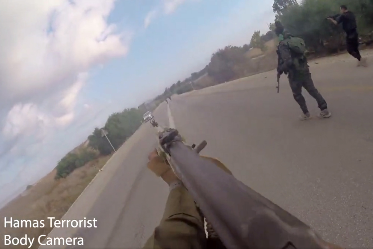 Footage shows unsuspecting civilians being shot at (IDF)