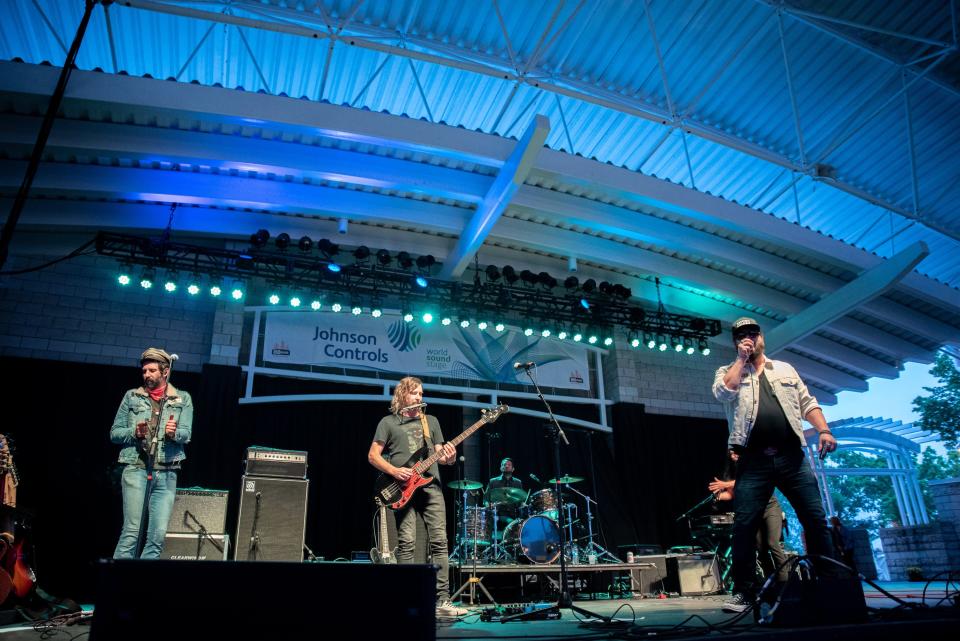 The Record Company, led by Wisconsin native Chris Vos, performs at Summerfest's Johnson Controls World Sound Stage on Saturday, June 25, 2022.