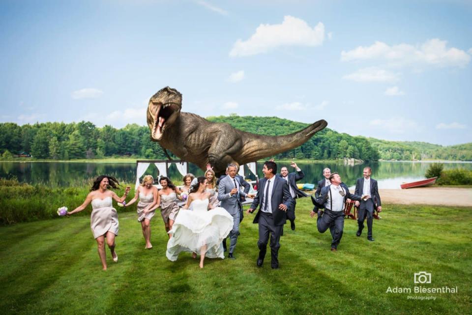 Jeff Goldblum jurassic park wedding photo