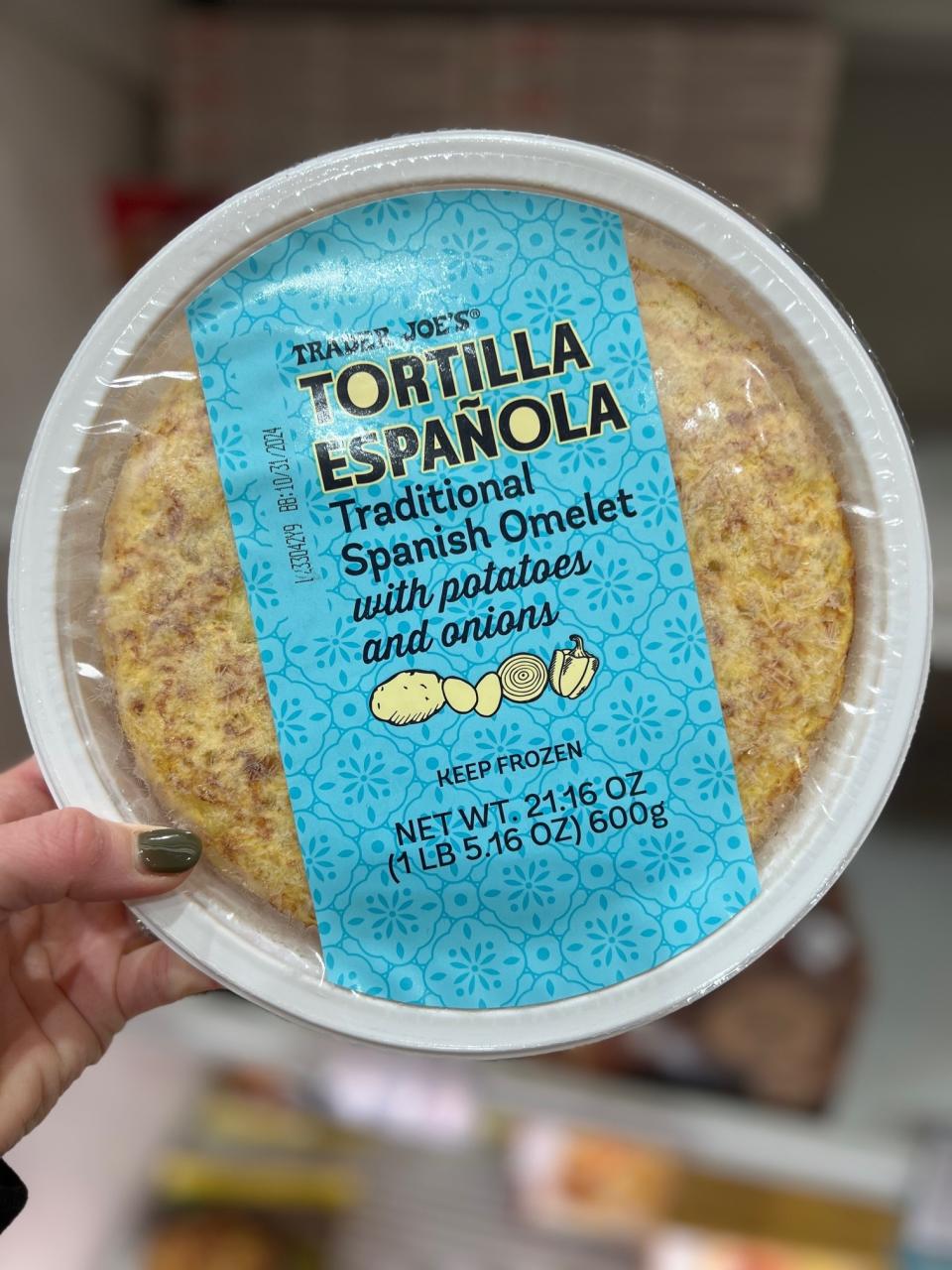 Trader Joe's Tortilla Española in its packaging