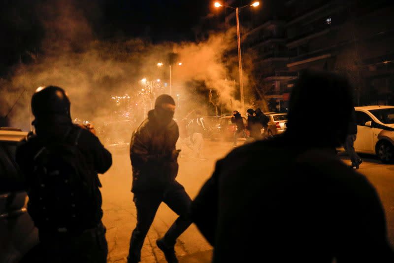 Demonstration against a police crackdown on gatherings in Athens