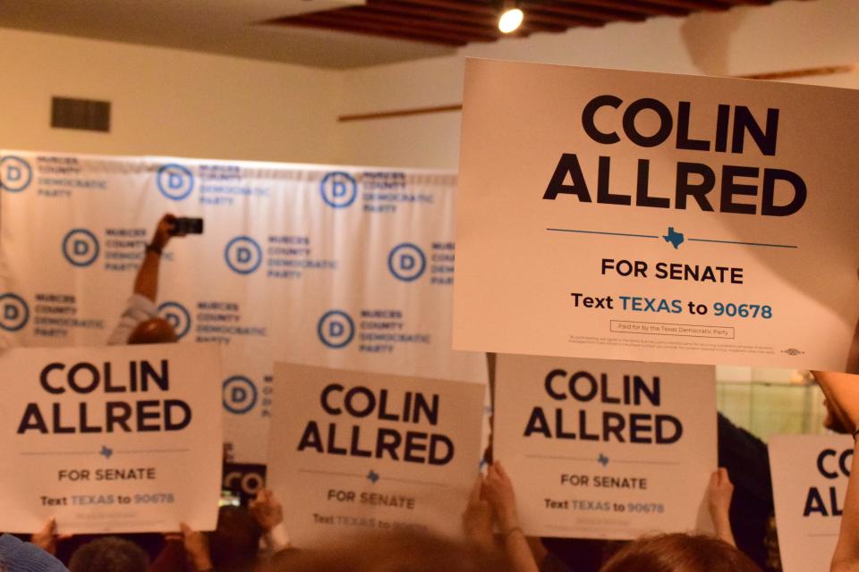 U.S. Congressman Colin Allred held a political huddle on Wednesday night, July 31, to vie for the title held by U.S. Senator Ted Cruz.