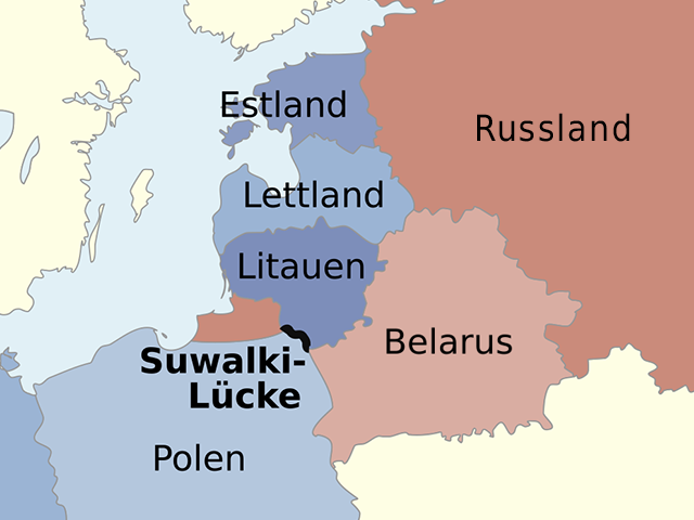 瓦格納進駐到白呃，威脅到蘇瓦烏基走廊的安全，蘇瓦烏基連接波蘭、立陶宛、俄羅斯的加里寧格勒飛地，戰略地位非常重要。   圖：取自wikimedia