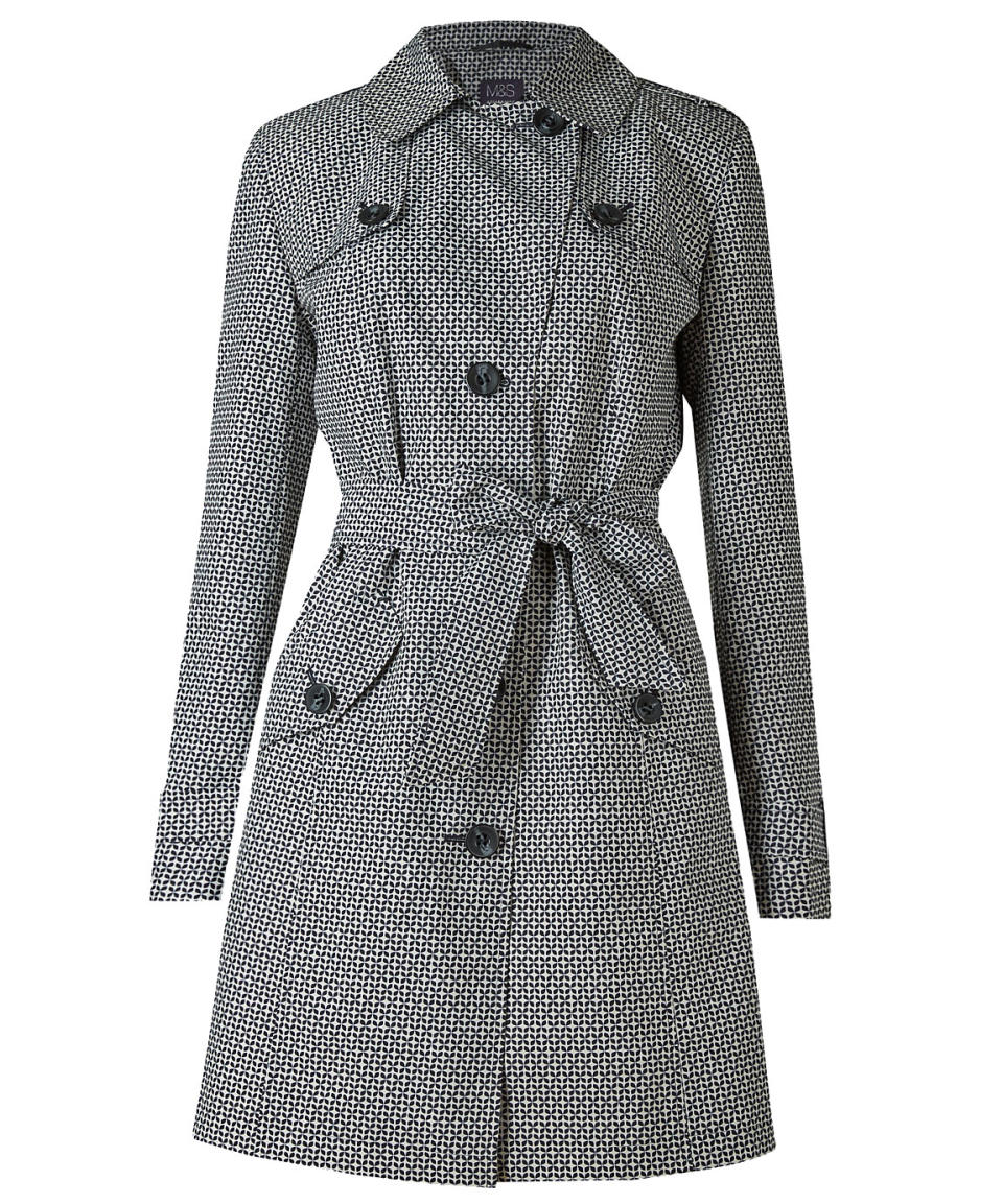 Marks & Spencer Printed Trench Coat