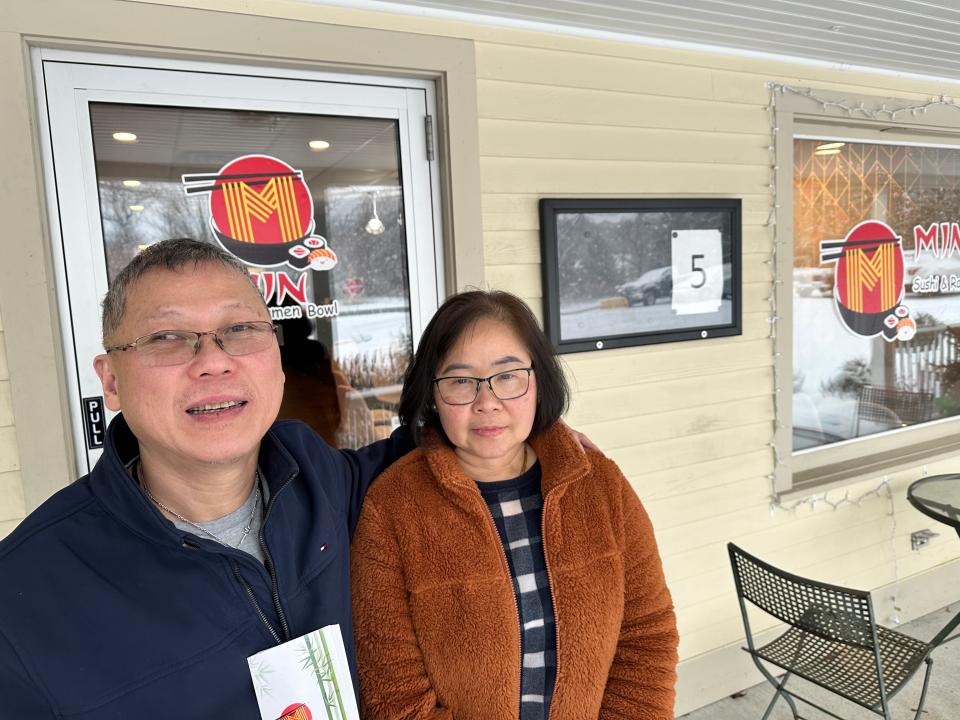 Tony and Min Phyu Chen are opening Min Sushi and Ramen Bowl on Route 1 in York this week. The eatery is the couple's first they have opened after years of running franchises of other sushi places.