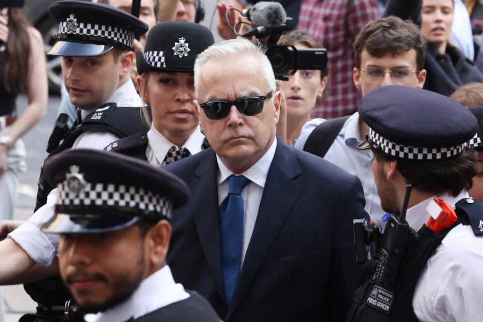 Huw Edwards arrives at Westminster Magistrates Court on 31 July 2024