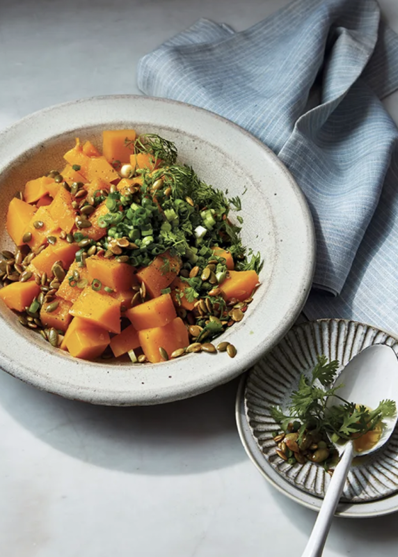 <p>Martha Stewart</p><p>Pressure-cooked butternut squash is seasoned with a spiced vinaigrette, then scattered with pumpkin seeds, cilantro and scallions. </p><p><strong>Get the recipe: <a href="https://parade.com/718653/rachelweingarten/martha-stewarts-warm-butternut-squash-salad-with-pumpkin-seeds/" rel="nofollow noopener" target="_blank" data-ylk="slk:Warm Butternut Squash Salad with Pumpkin Seeds;elm:context_link;itc:0;sec:content-canvas" class="link ">Warm Butternut Squash Salad with Pumpkin Seeds</a></strong></p>