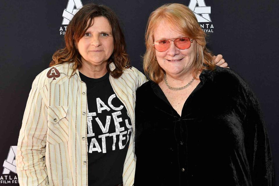 <p>Paras Griffin/Getty</p> Amy Ray and Emily Saliers of Indigo Girls attend 