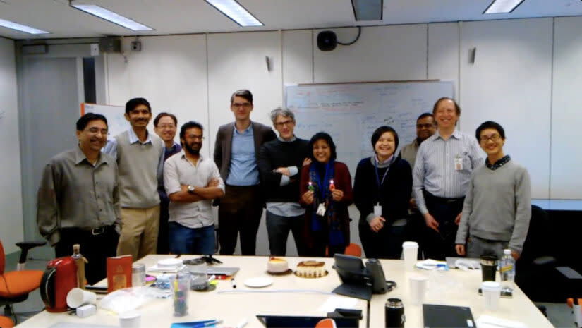 Satya Nitta (left) and part of his team at IBM’s Watson Research Center, which spent five years trying to create an AI-powered interactive tutor using the Watson supercomputer.