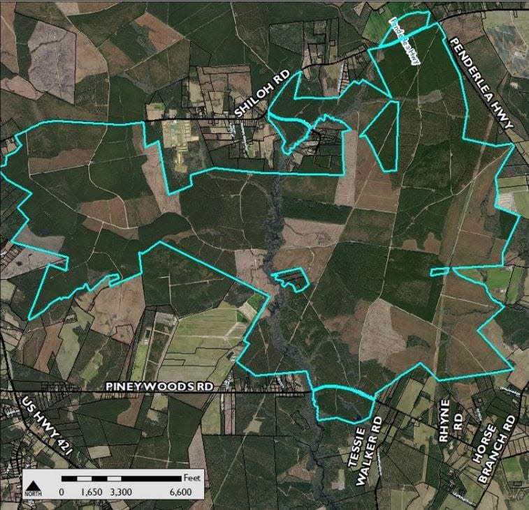 Coastal Pine Solar, LLC submitted an application for a solar farm project which will take up 2,360 acres of land after acquiring 6,587 acres in western Pender County.