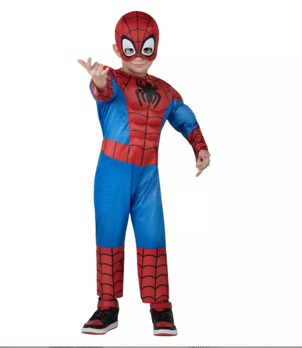 Toddler Marvel Spider-Man Halloween Costume Jumpsuit with Mask