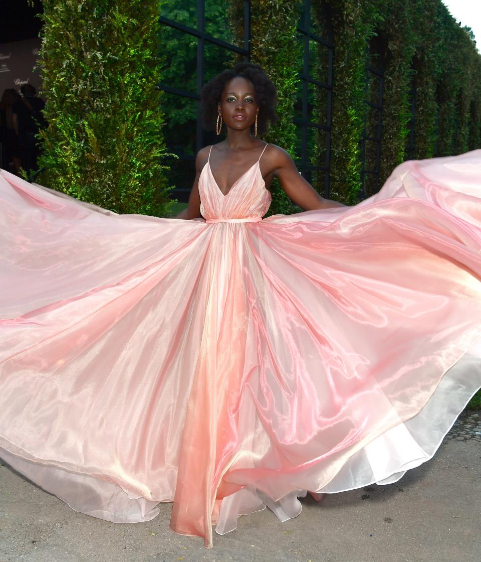 <p>WHO: Lupita Nyong’o</p> <p>WHAT: Prada</p> <p>WHERE: At Chopard’s Secret Night party, Cannes</p> <p>WHEN: May 11, 2018</p>