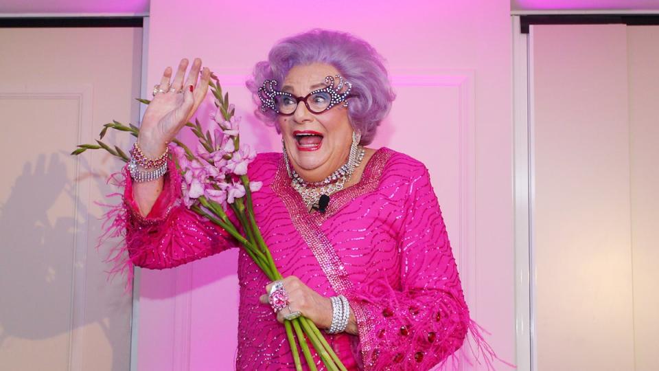 Dame Edna Everage  was known for her extravagant wardrobe (Getty)