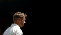 Cricket - India v Australia - Fourth Test cricket match - Himachal Pradesh Cricket Association Stadium, Dharamsala, India - 25/03/17 - Australia's David Warner walks off the field after his dismissal. REUTERS/Adnan Abidi