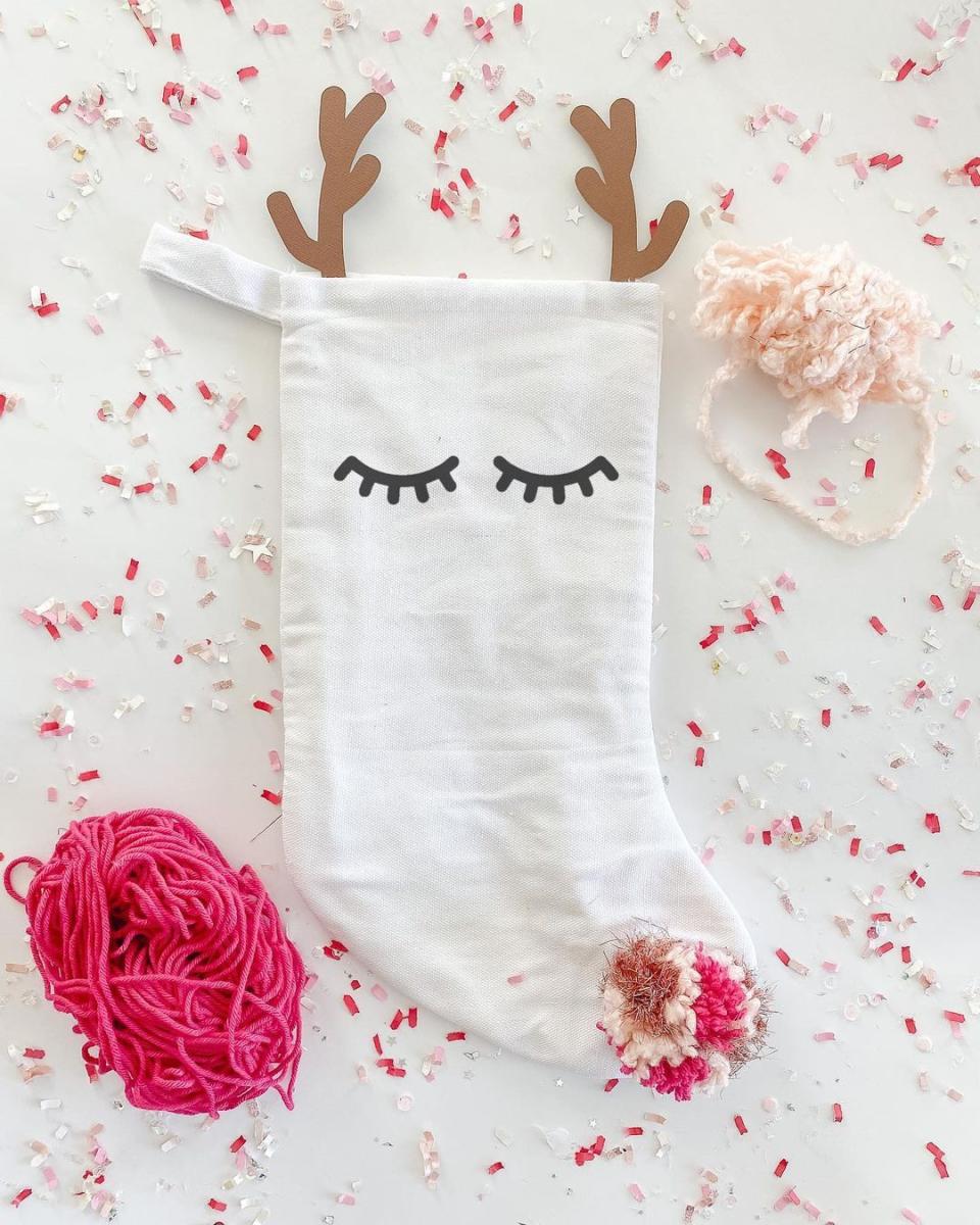 Sleepy Reindeer Stocking