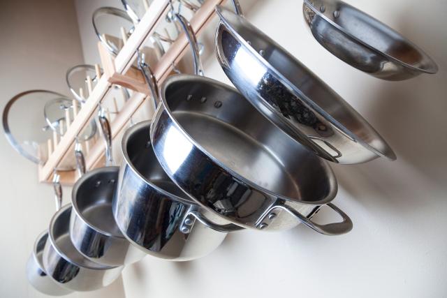 Utensil Stand Hanging On Kitchen Wall High-Res Stock Photo - Getty Images