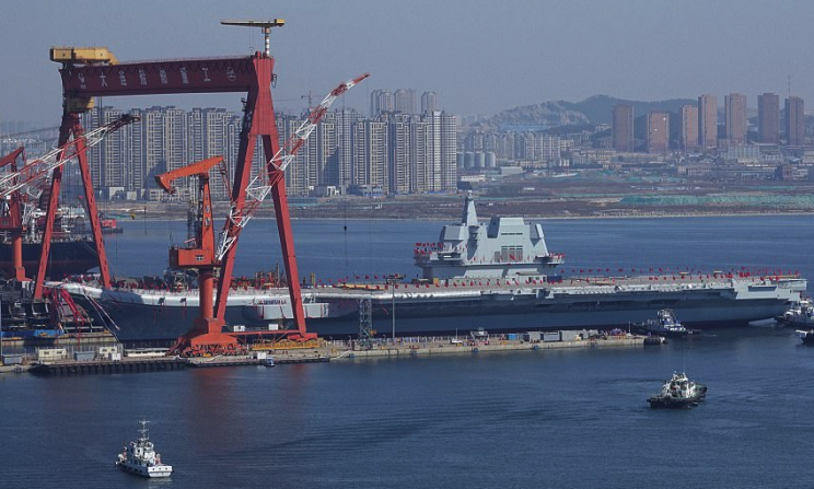 It was unveiled in the port city of Dalian (Picture: Getty Images)