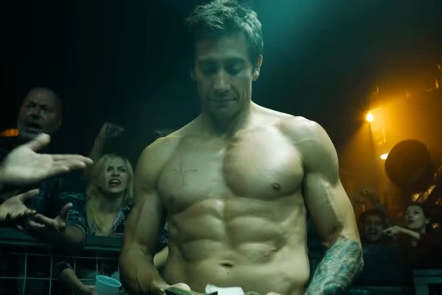 <p>Prime Video/YouTube</p> Jake Gyllenhaal in 'Road House,' 2024