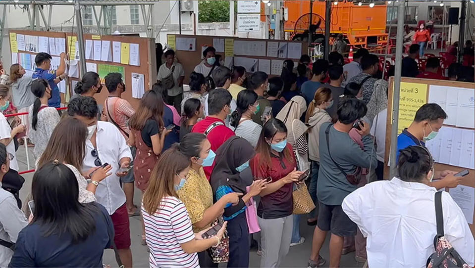 泰國大選提前投票亂象多 選票誤植選區引民怨（圖片來源：naewna）