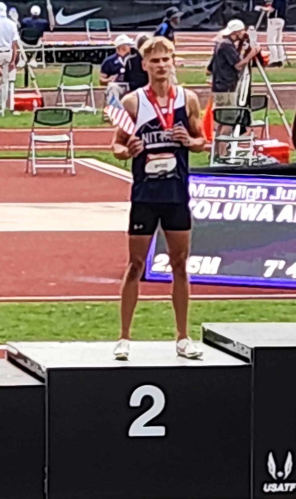 State College’s Jesse Myers, who also runs for the Nittany Track and Field Youth Club, finished with a silver medal Thursday in the 200-meter dash at the USATF U20 Championships in Oregon. The performance qualified him for August’s world championships in Peru.