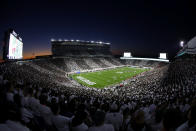 Michigan State and Nebraska play during an NCAA college football game, Saturday, Sept. 25, 2021, in East Lansing, Mich. (AP Photo/Al Goldis)