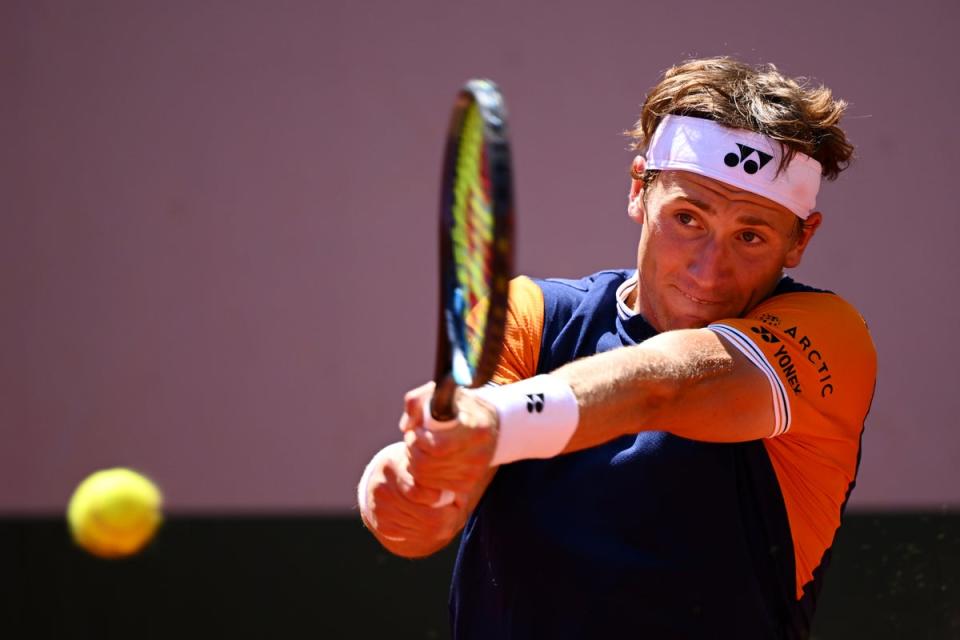 Safely through: Casper Ruud is into the fourth round at Roland Garros  (Getty Images)