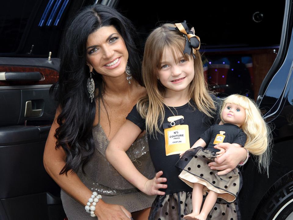 Teresa Giudice and Gabriella Giudice attend a portrait session at a private residence on September 16, 2011 in Towaco, New Jersey