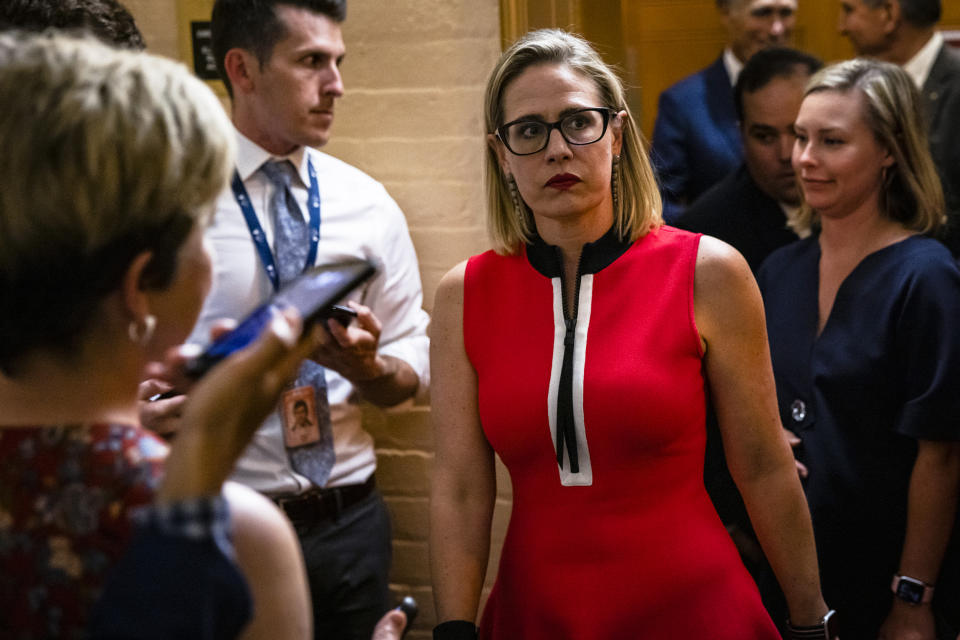 Image: Kyrsten Sinema (Samuel Corum / Getty Images file)