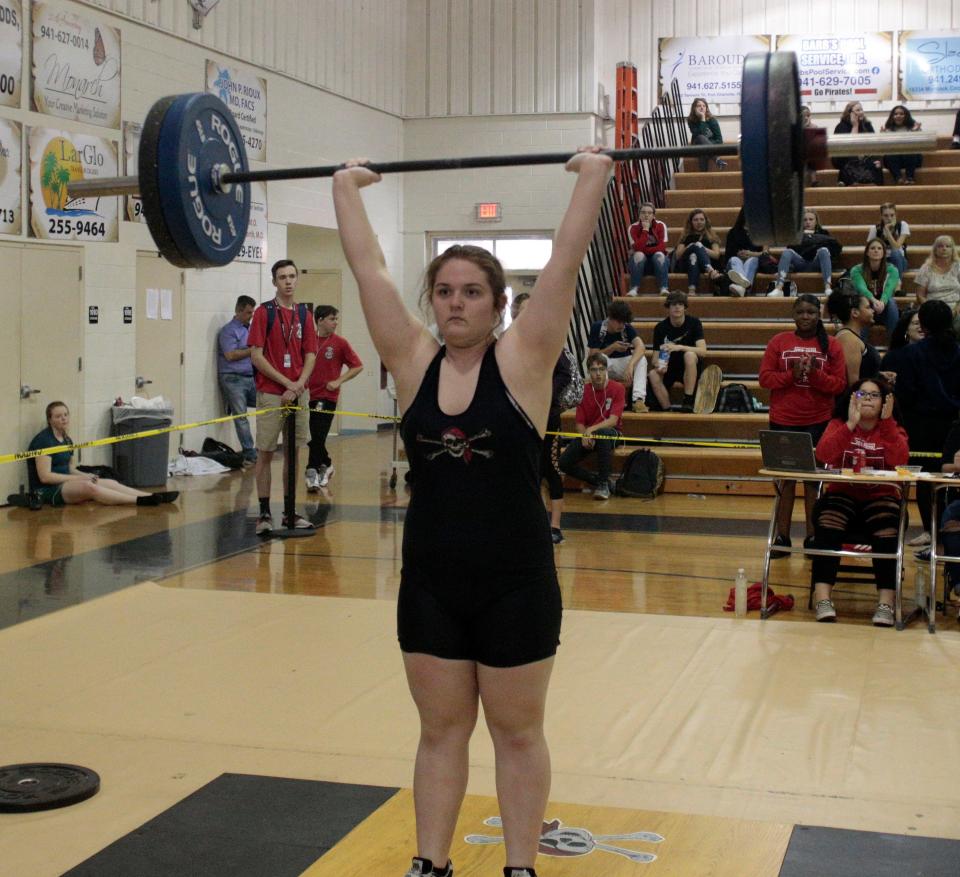 Tara Yount of Port Charlotte finished second in the 199-pound weight class at the Class 2A state meet.