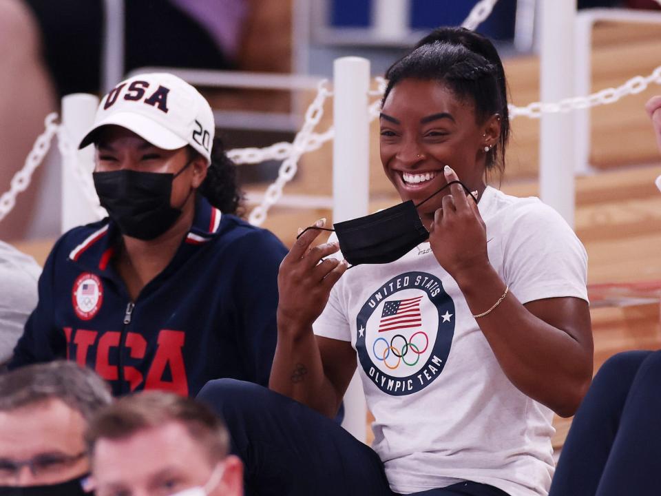 Simone Biles at the 2020 Tokyo Olympics on August 1, 2021.