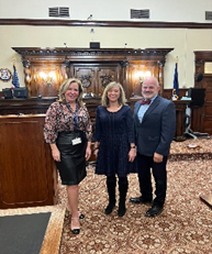 From left: Van Buren Chief Judge Kathleen Brickley, Michigan Supreme Court Justice Elizabeth Welch and Allegan County Chief District Court Judge William Baillargeon.