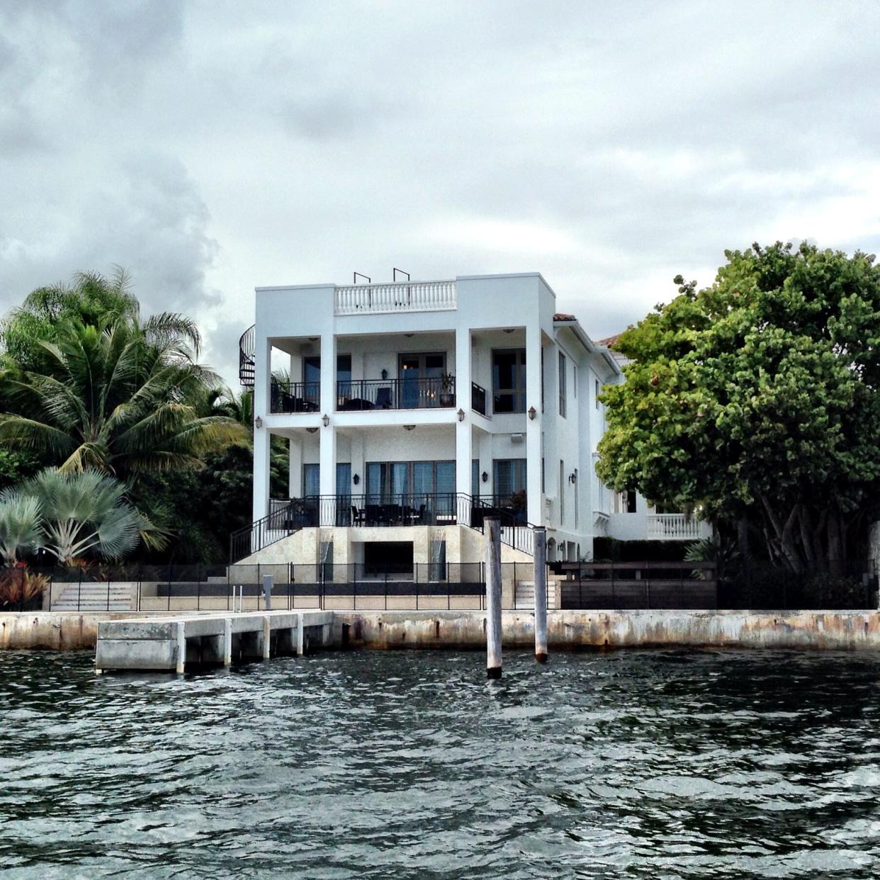 View of LeBron James' home from water