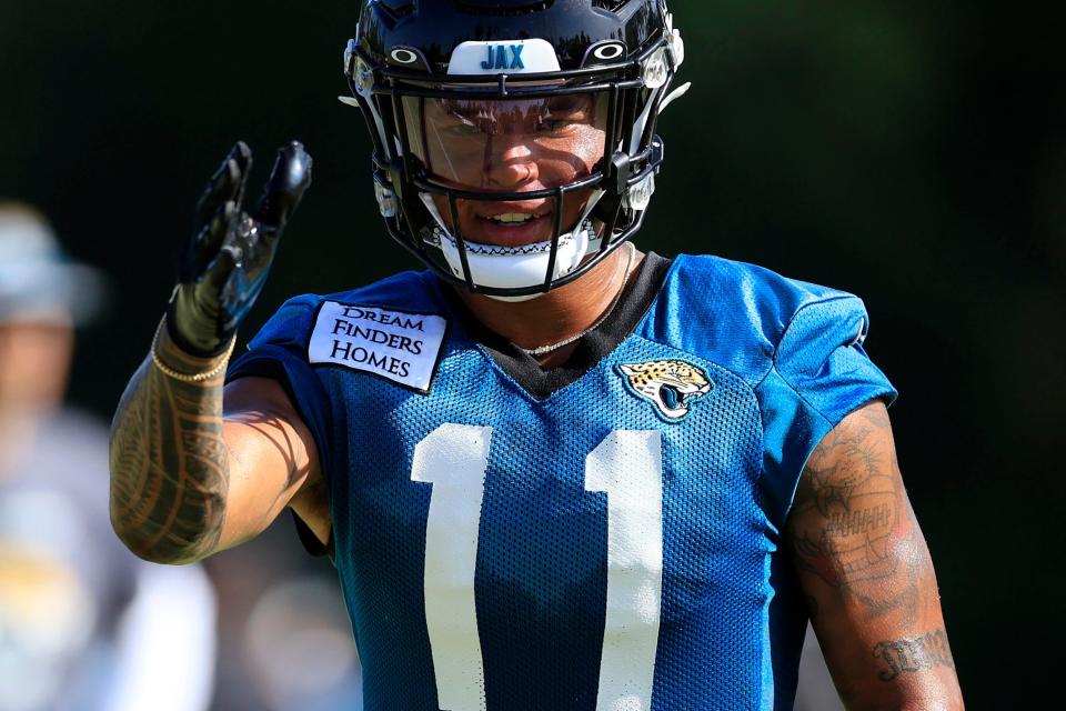 Jaguars wide receiver Marvin Jones Jr., is the veteran of the team's wide receiver room with the influx of free agents and younger players.