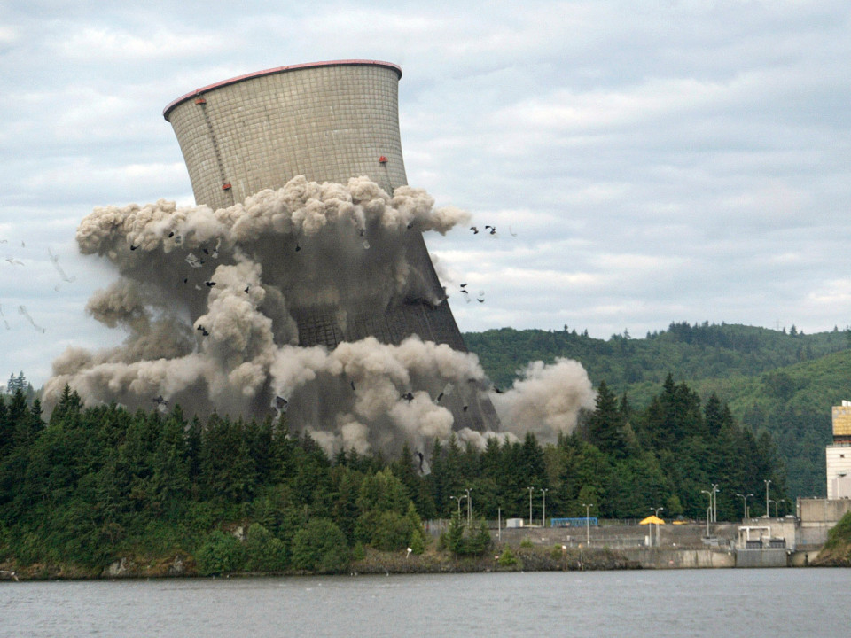 implode collapse demolition