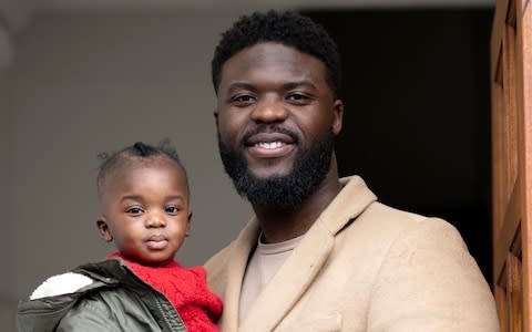 Lokko and his son Lyan  - Credit: Christopher Pledger/Telegraph&nbsp;