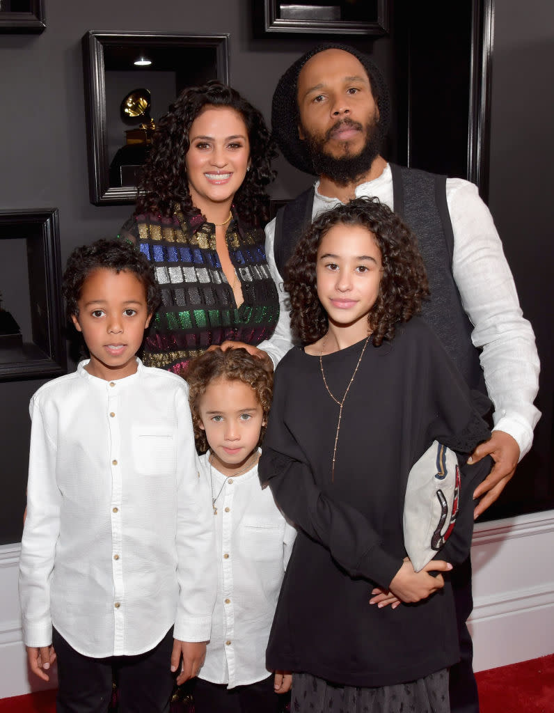 Ziggy Marley and family