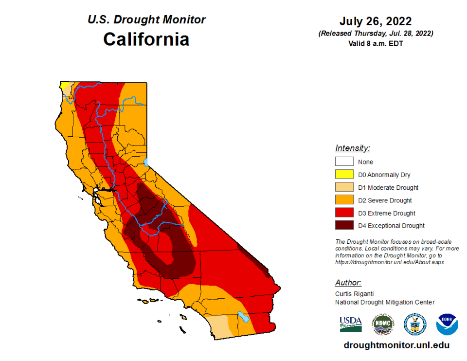 As of July 26, the U.S. Drought Monitor has classified much of Ventura County as "extreme," the second most severe designation.