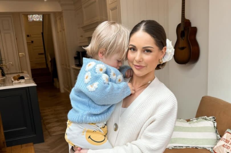 Louise Thompson with her son, Leo