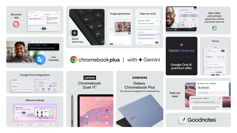 Atualização do Chromebook Plus de outubro de 2024