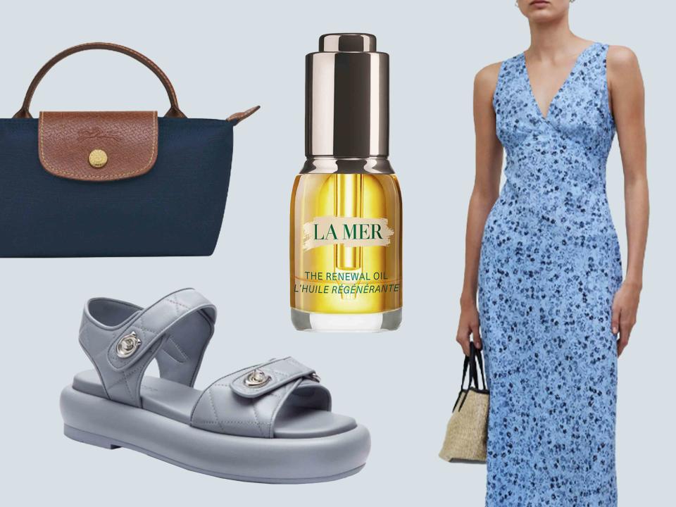 <p>La Mer / Coach / Longchamp / Madewell</p>