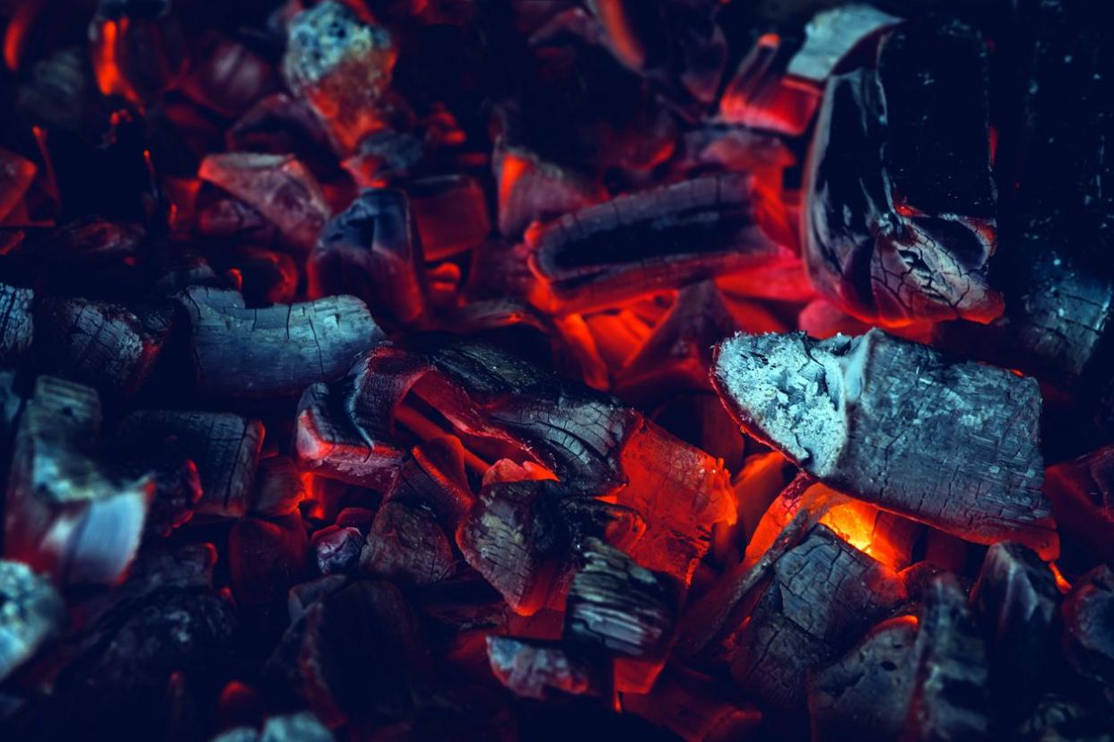 Red Hot Wooden Coals