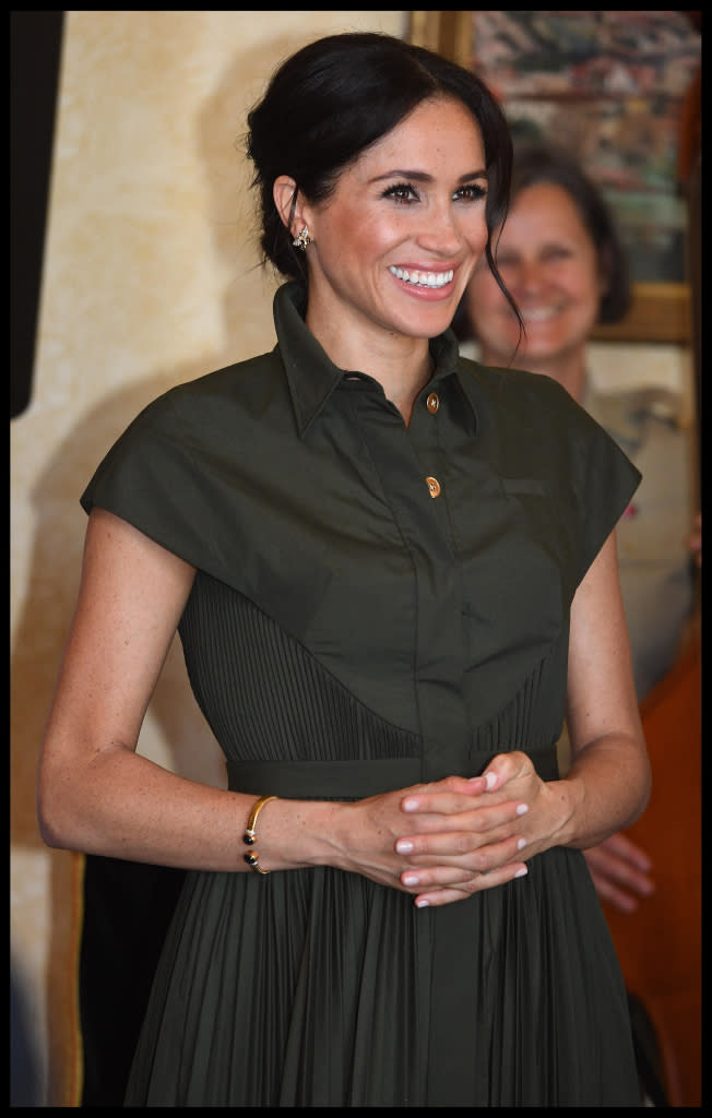 SYDNEY, SYDNEY - OCTOBER 16: Meghan, Duchess of Sussex attends a reception hosted by the Governor-General at Admiralty House on October 16, 2018 in Sydney, Australia. The Duke and Duchess of Sussex are on their official 16-day Autumn tour visiting cities in Australia, Fiji, Tonga and New Zealand. (Photo by Pool/Samir Hussein/WireImage)