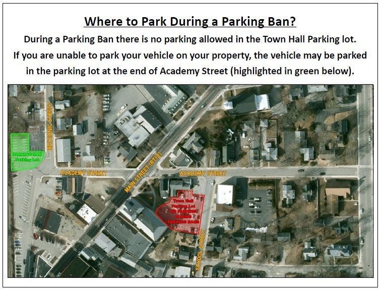 Killingly expected parking ban visual.