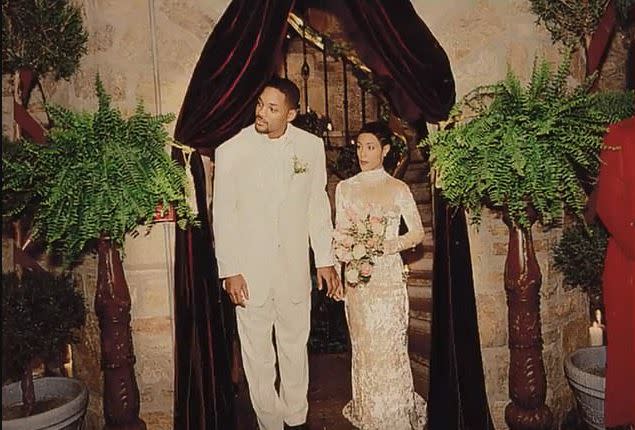 Will Smith and Jada Pinkett Smith on their wedding day in 1997.