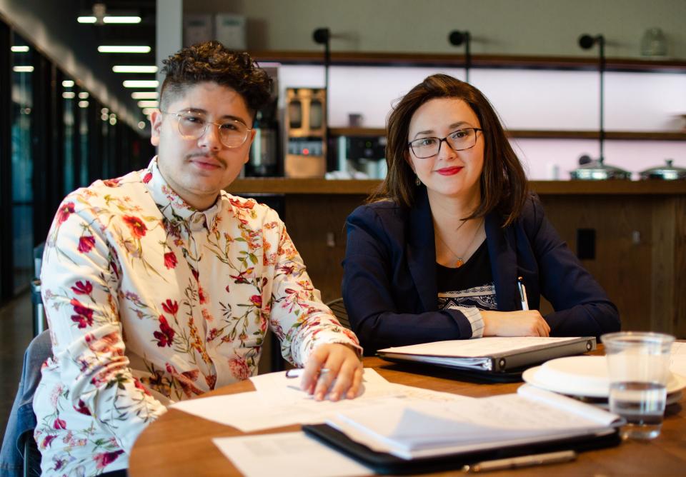 FUTURO Inc. Executive Director Jennifer Novo (right) poses with Jesse Reyes in 2019.