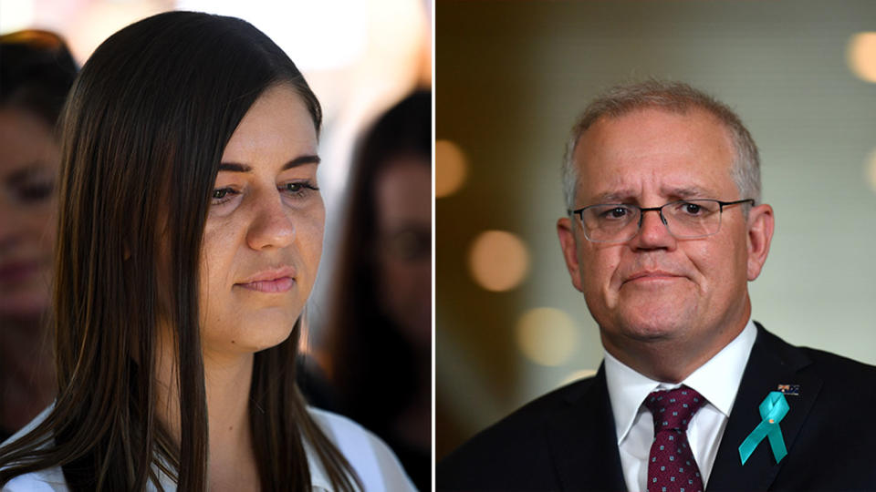 Brittany Higgins will meet with Prime Minister Scott Morrison. Source: AAP