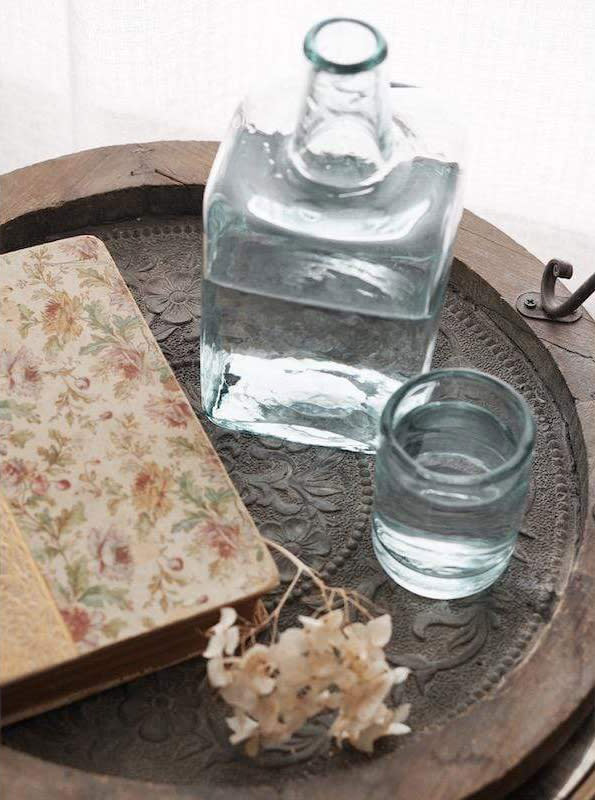 Recycled Glass Bedside Carafe Set