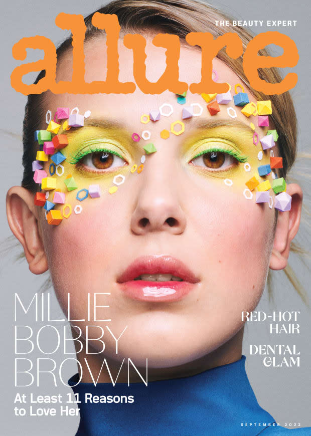 Allure's <a href="https://www.allure.com/story/millie-bobby-brown-cover-interview-september-2022" rel="nofollow noopener" target="_blank" data-ylk="slk:September 2022 issue;elm:context_link;itc:0;sec:content-canvas" class="link ">September 2022 issue</a><p>Photo: Jem Mitchell/Courtesy of Condé Nast</p>