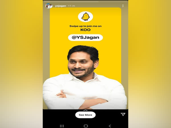 Andhra CM Jagan Mohan Reddy joins Koo App.